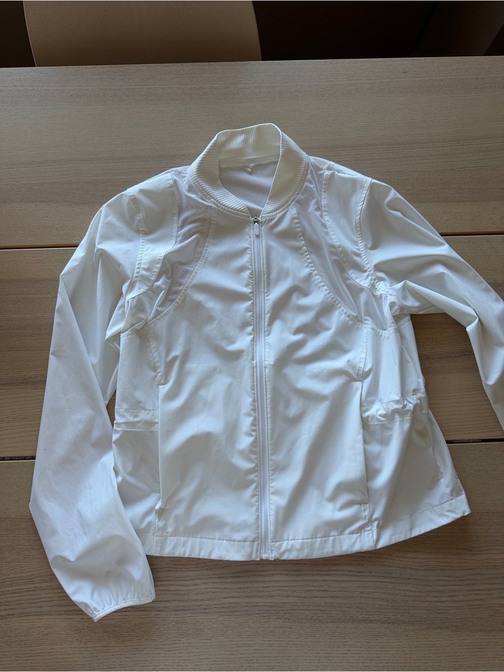 Lululemon Lightweight White Zip-Front Jacket